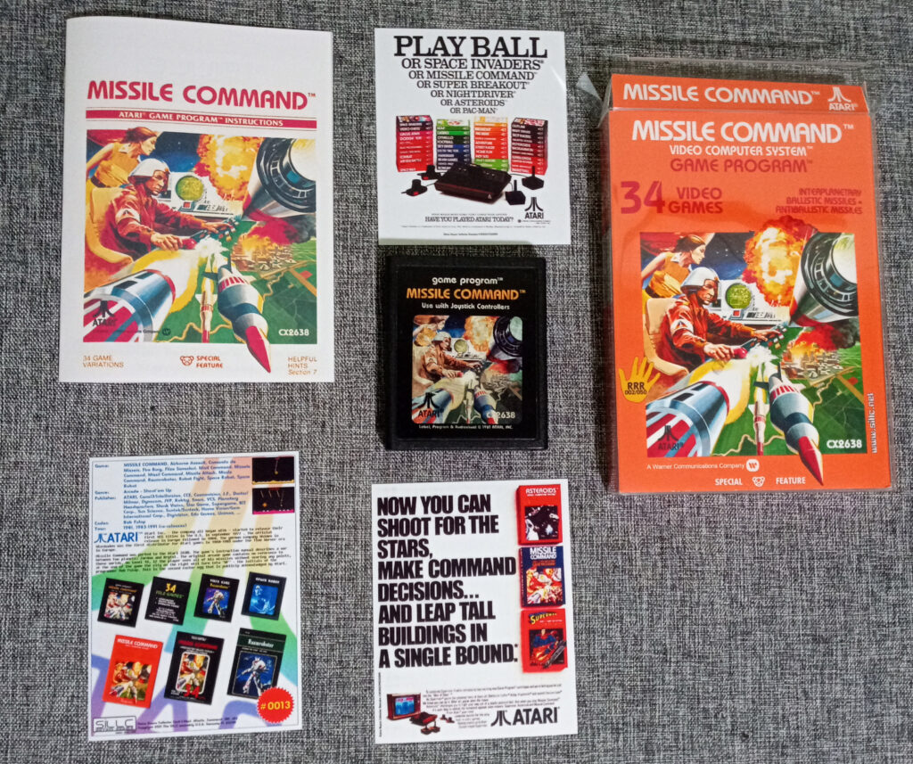 Atari VCS 2600/2600+/7800 Game Missile Command - Bommodore